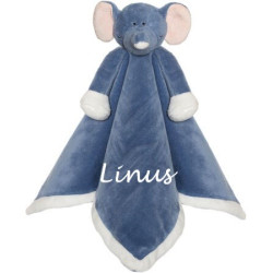 Teddykompaniet blå Elefant nusseklud med navn